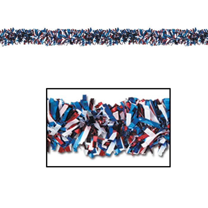 Metallic Festooning Garland - Red, White, Blue