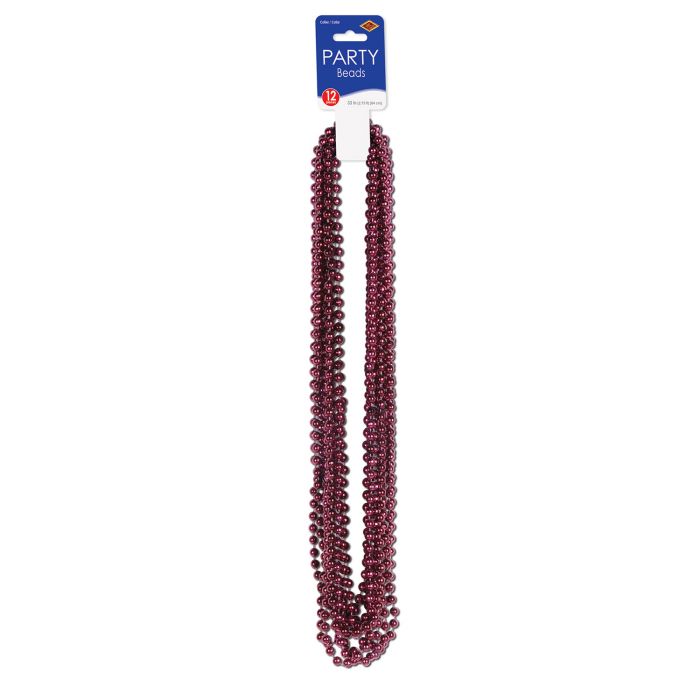 Beads - Maroon 12ct