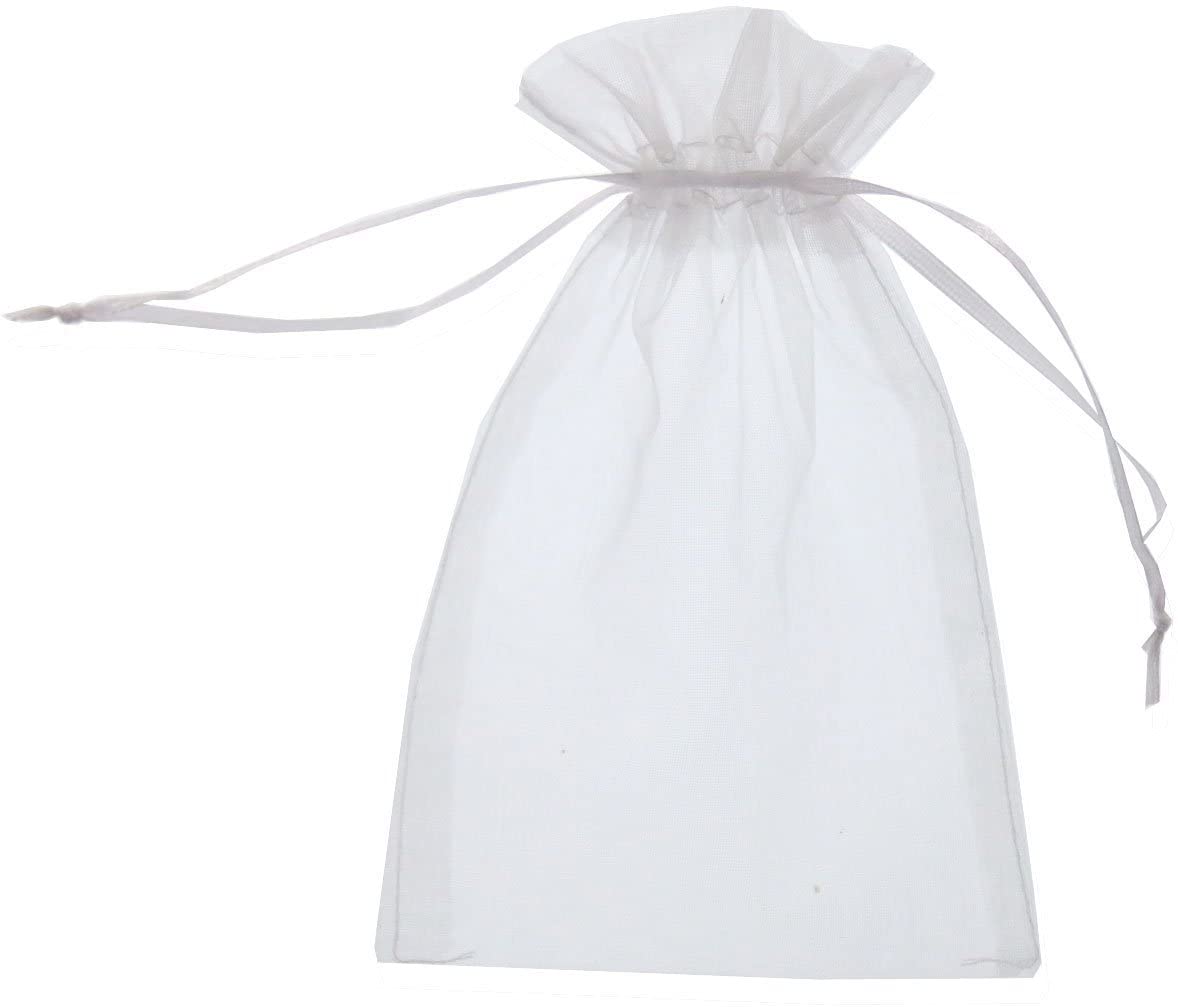 Small Organza Favor Pouches - White 10ct