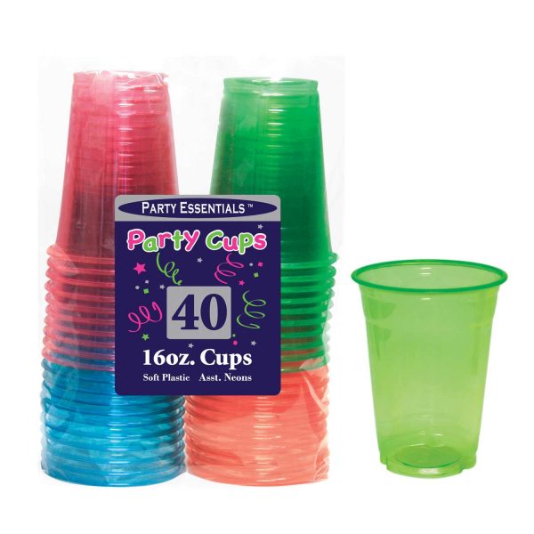 Black Plastic Cups, 16oz, 50ct Black | Party Supplies | Party