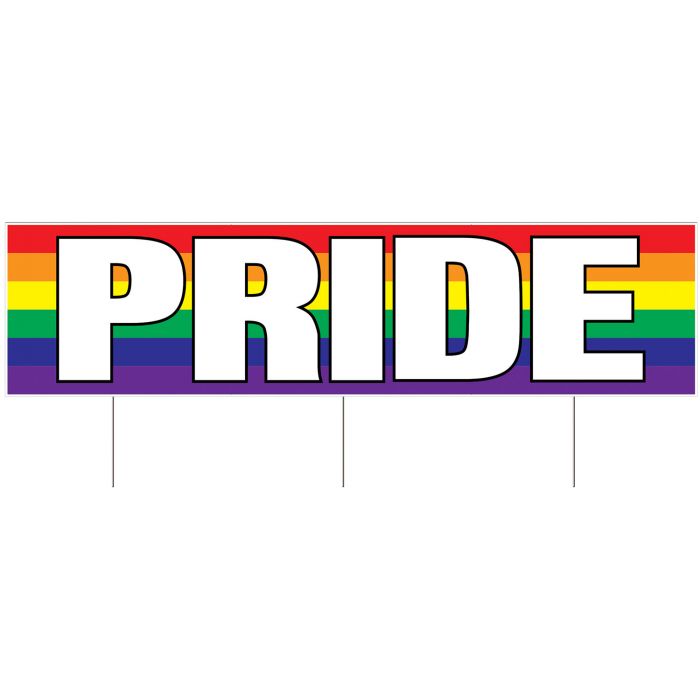 Plastic Jumbo Yard Sign - Pride