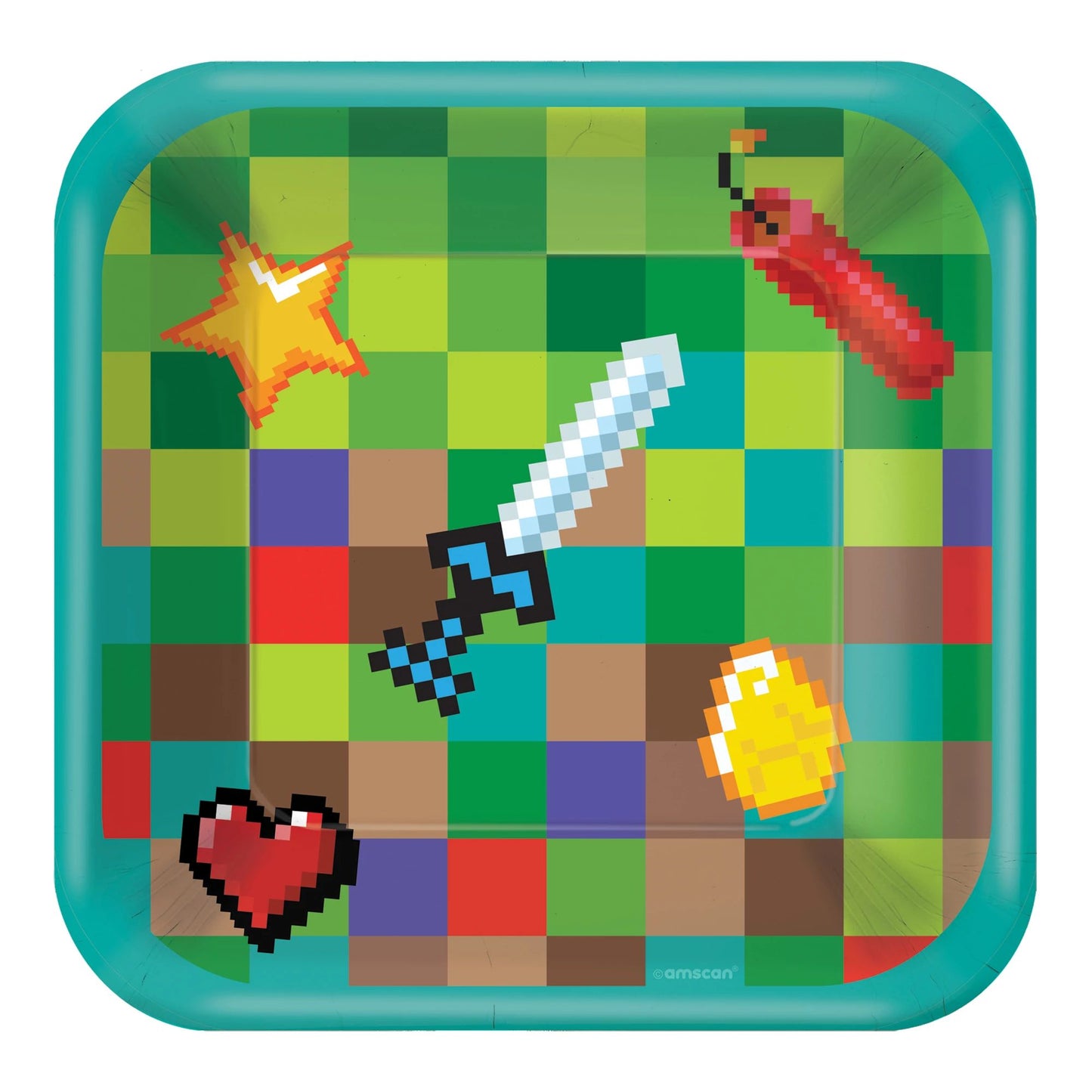 Dessert Plates - Pixel Party 8ct