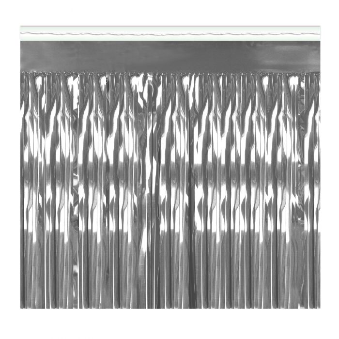 Metallic Table Skirting - Silver