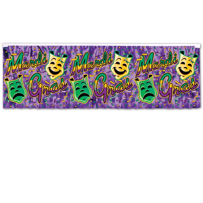 Metallic Mardi Gras Fringe Banner