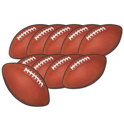 Mini Football Cutouts 10ct