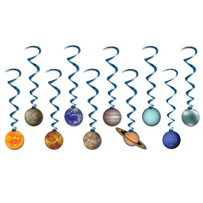Hanging Decorations - Solar System 10ct