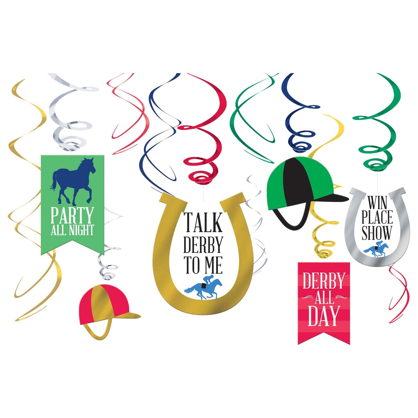 Hanging Swirls- Derby Day