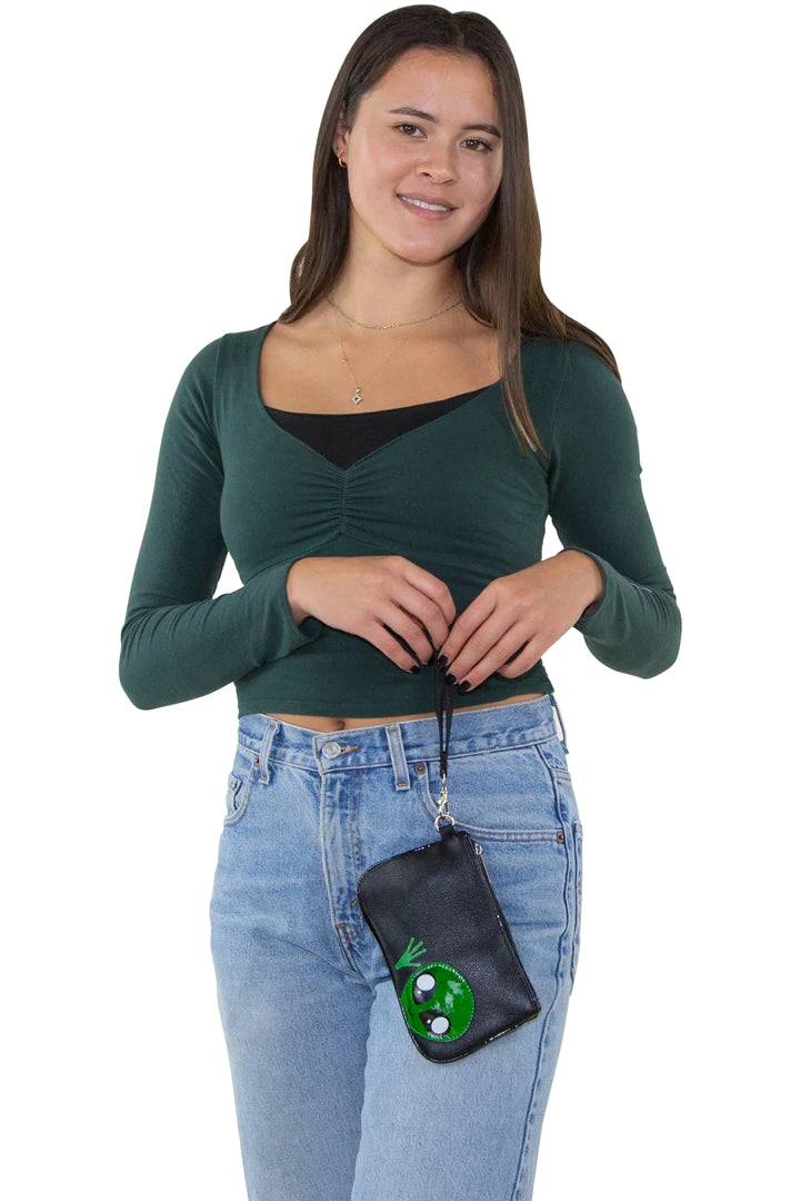 Wristlet - Friendly Alien Green