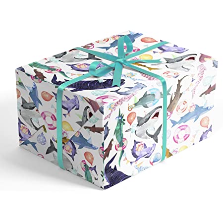 Baby Shark Wrapping Paper - PimpYourWorld Birthday Party Supplies