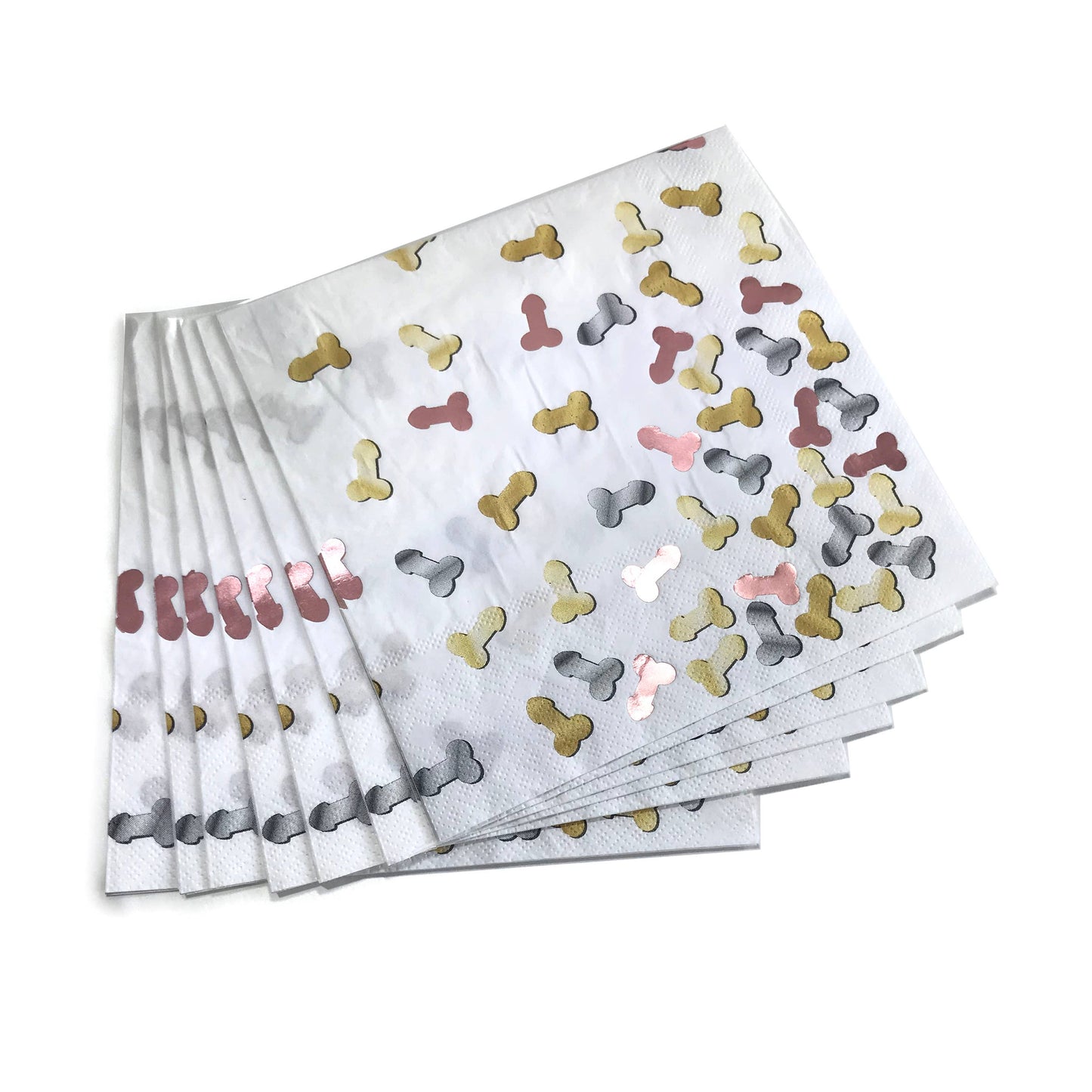 Lunch Napkins - Glitterati Penis Party 8ct