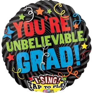 Graduation: Singing Balloon Unbelievable Stars - 28"