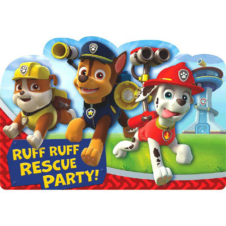Invitations - Paw Patrol 8ct