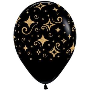 11" Golden Diamonds Deluxe Black