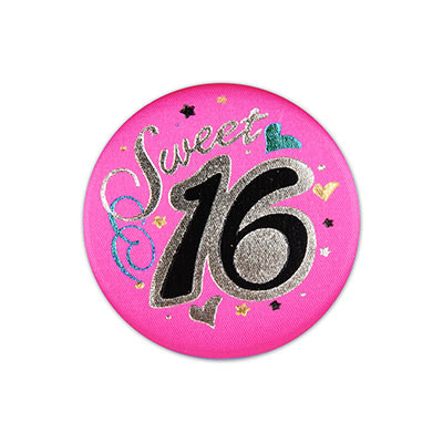 Satin Button - Sweet 16