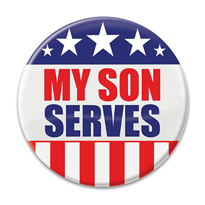 My Son Serves - Button