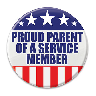 Proud Parent Of A Service Member - Button