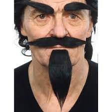 Eyebrows, Mustache, & Goatee - black