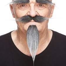 Eyebrows, Mustache, & Goatee - grey