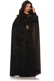 Velvet Cape With Collar - Black