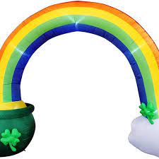10' Inflatable Rainbow & Cauldron Archway