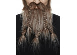 Braided Mustache & 3 Braided Beard - Grey/Brown