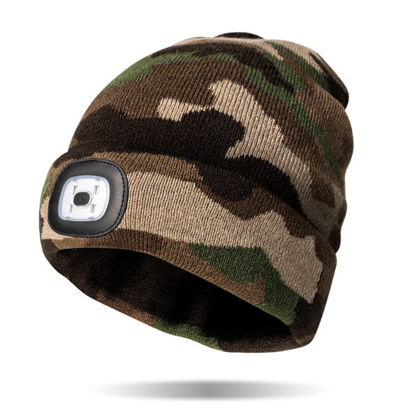 Night Scope Rechargeable LED Beanie - Knitted