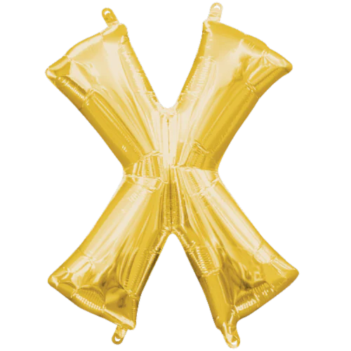 34"  Gold Letter - X