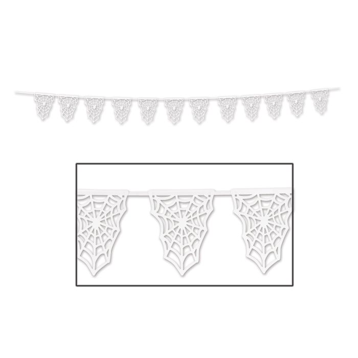 Pennant Banner - Die-Cut Spider Web