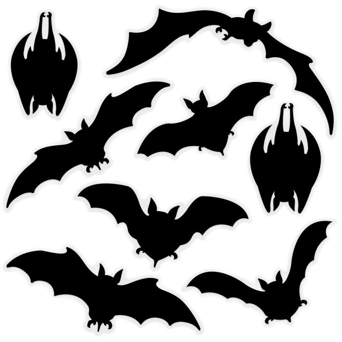 Bat Silhouette Clings - 8ct