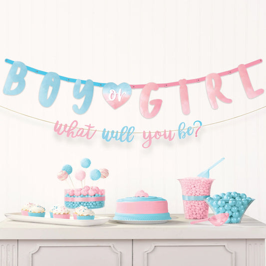 Gender Reveal - Jumbo Letter Banner Kit