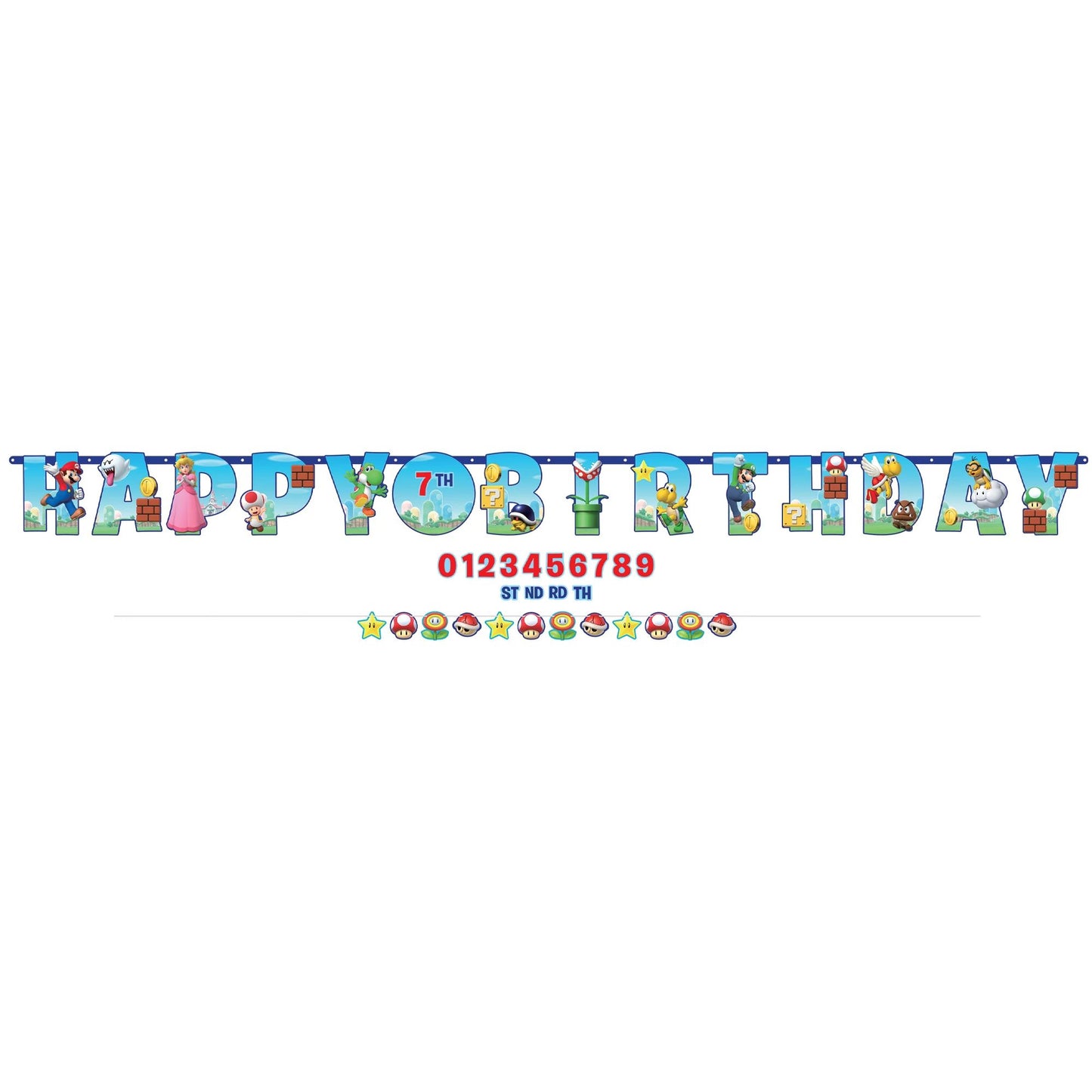 Super Mario Brothers - Personalized Jumbo Letter Banner Kit