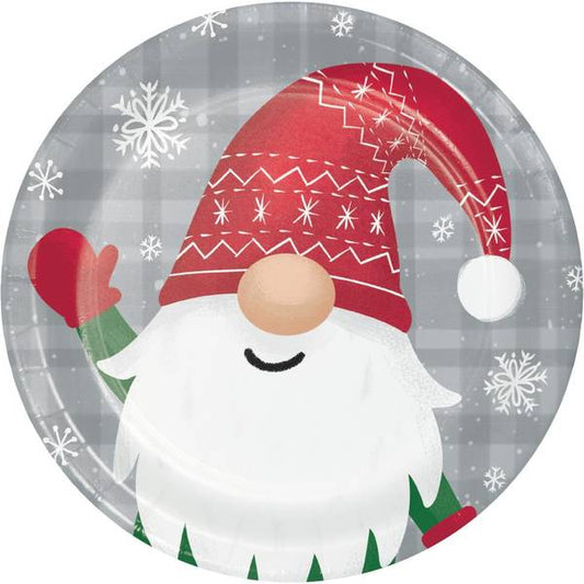 Dessert Plates - Holiday Gnomes 8ct.