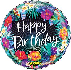 21" Jumbo Mylar - Tropical Flower Birthday