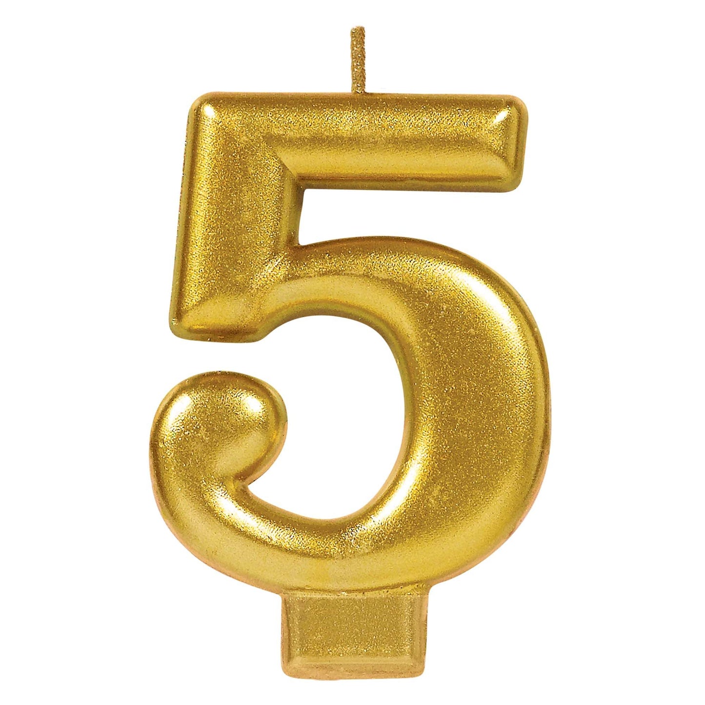 Gold Number Candle - 5