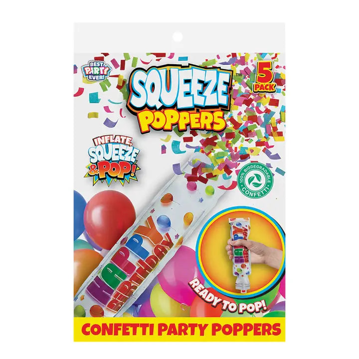 Confetti Squeeze Popper 5ct