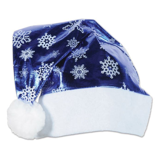 Santa Hat - Metallic Blue