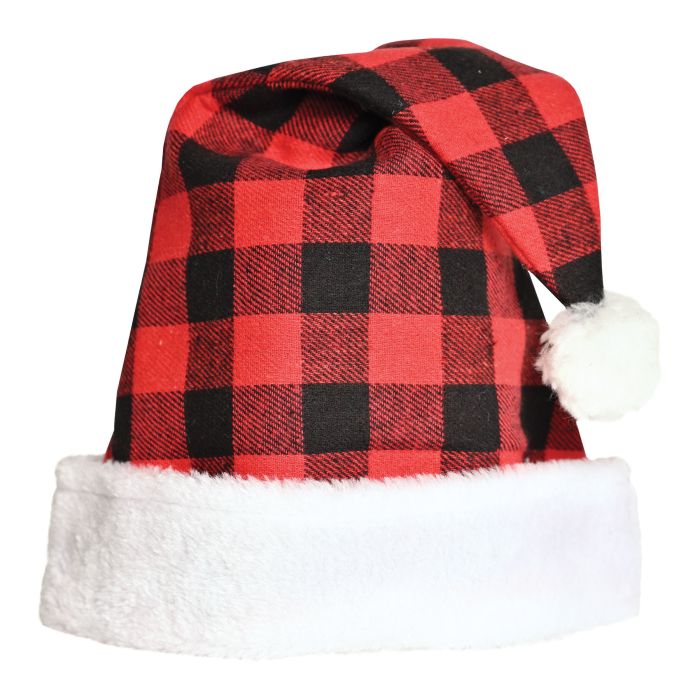 Santa Hat - Red Plaid