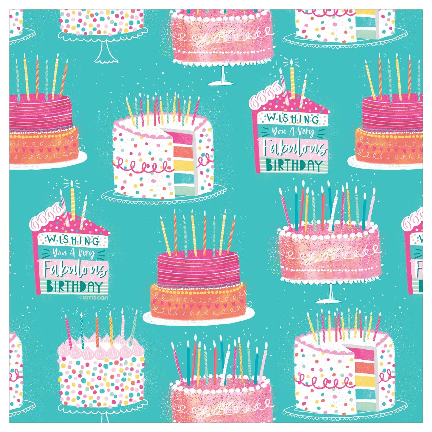 Wrapping Paper - Jumbo Gift Wrap All Over Cakes