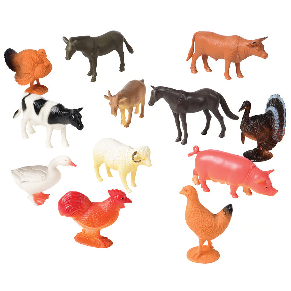 Toy Farm Animals 12ct