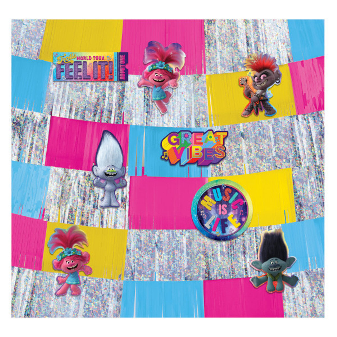 Trolls World Tour - Backdrop Kit 14pc