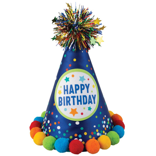 Birthday Cone Hat - Primary Colors