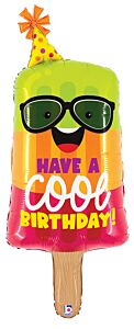 45" Supershape Mylar - Cool Birthday Popsicle