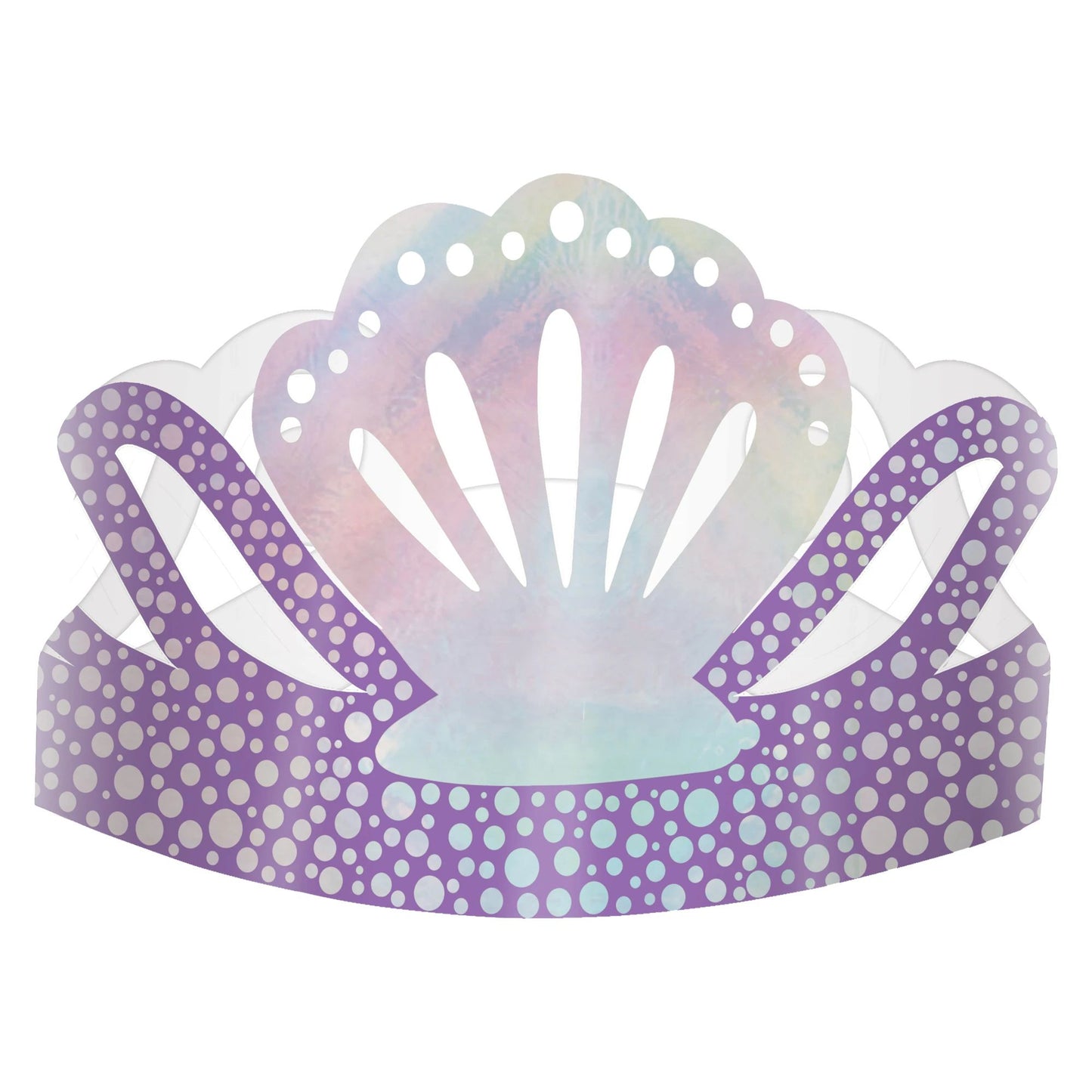 Shimmering Mermaids - Foil Paper Tiara 8ct