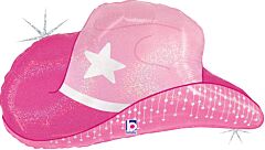 26" Supershape Mylar - Pink Cowgirl Hat