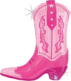 29" Supershape Mylar - Pink Cowgirl Boot