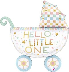 32" Supershape Mylar - Pastel Baby Carriage