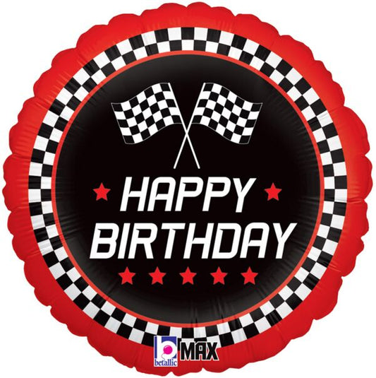 18" Checkered Flag Birthday