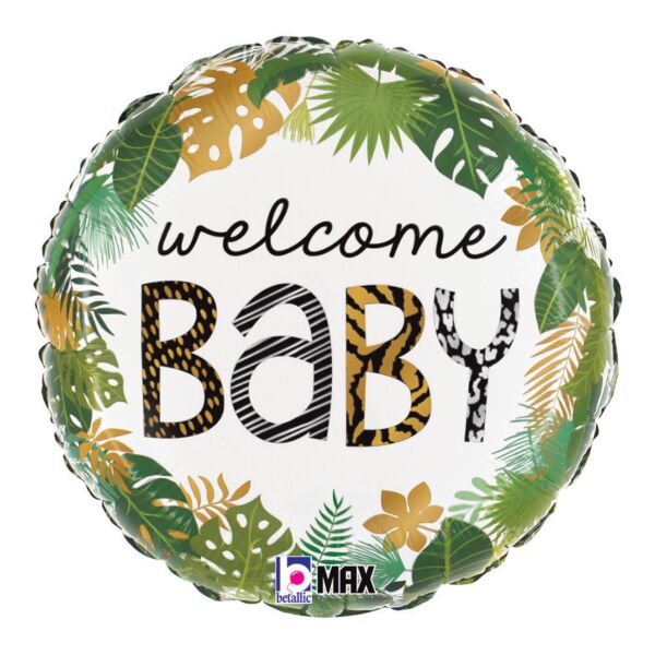18" Mylar - Jungle Welcome Baby