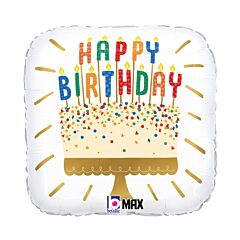18" Mylar - Birthday Cake Candles