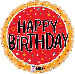 18"Mylar - Birthday Fun Confetti